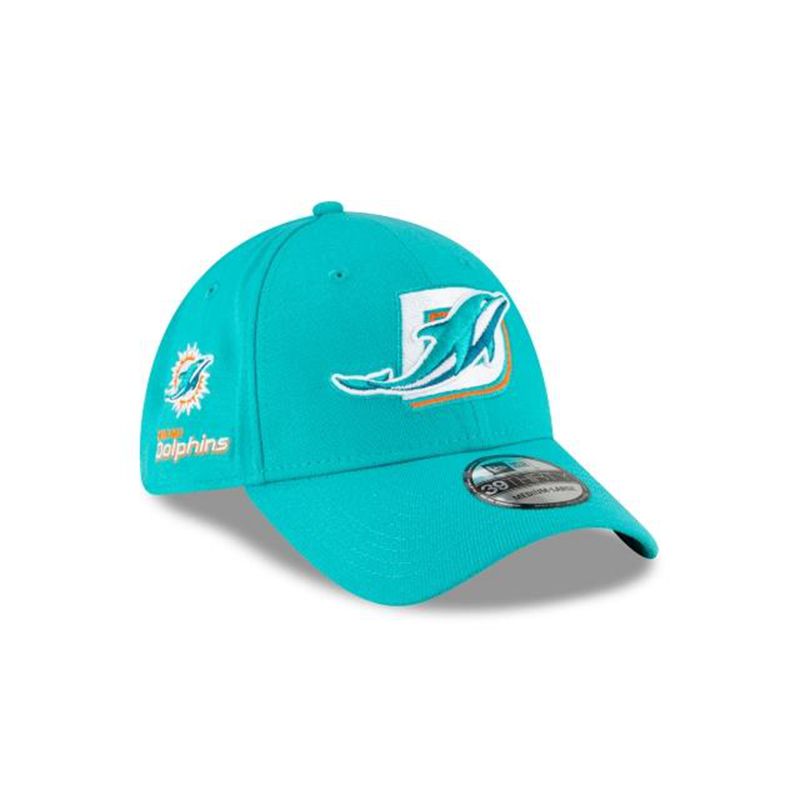 NFL Miami Dolphins Logo Mix 39Thirty Stretch Fit (ASJ1321) - Blue New Era Caps